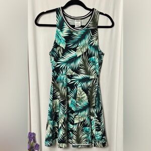 PINK Victoria's Secret Tropical Leaf Print Sleeveless Dress Size Small Petite